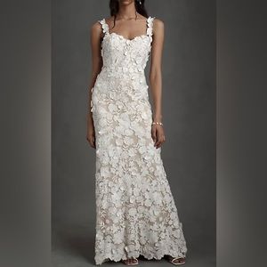 Anthropologie Brigitte Wedding Gown, size 8, garment bag included